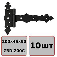 Петля декоративная воротная 200x45x90x3 мм Domax ZBD 200C (89362) 10 шт